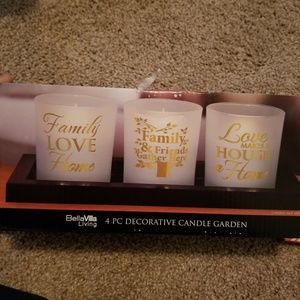 Candle set with candles